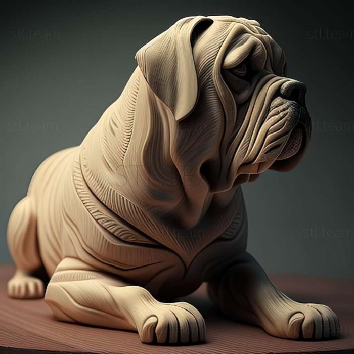 3D model American Mastiff dog (STL)